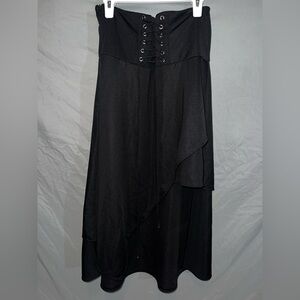 Black corset style maxi skirt